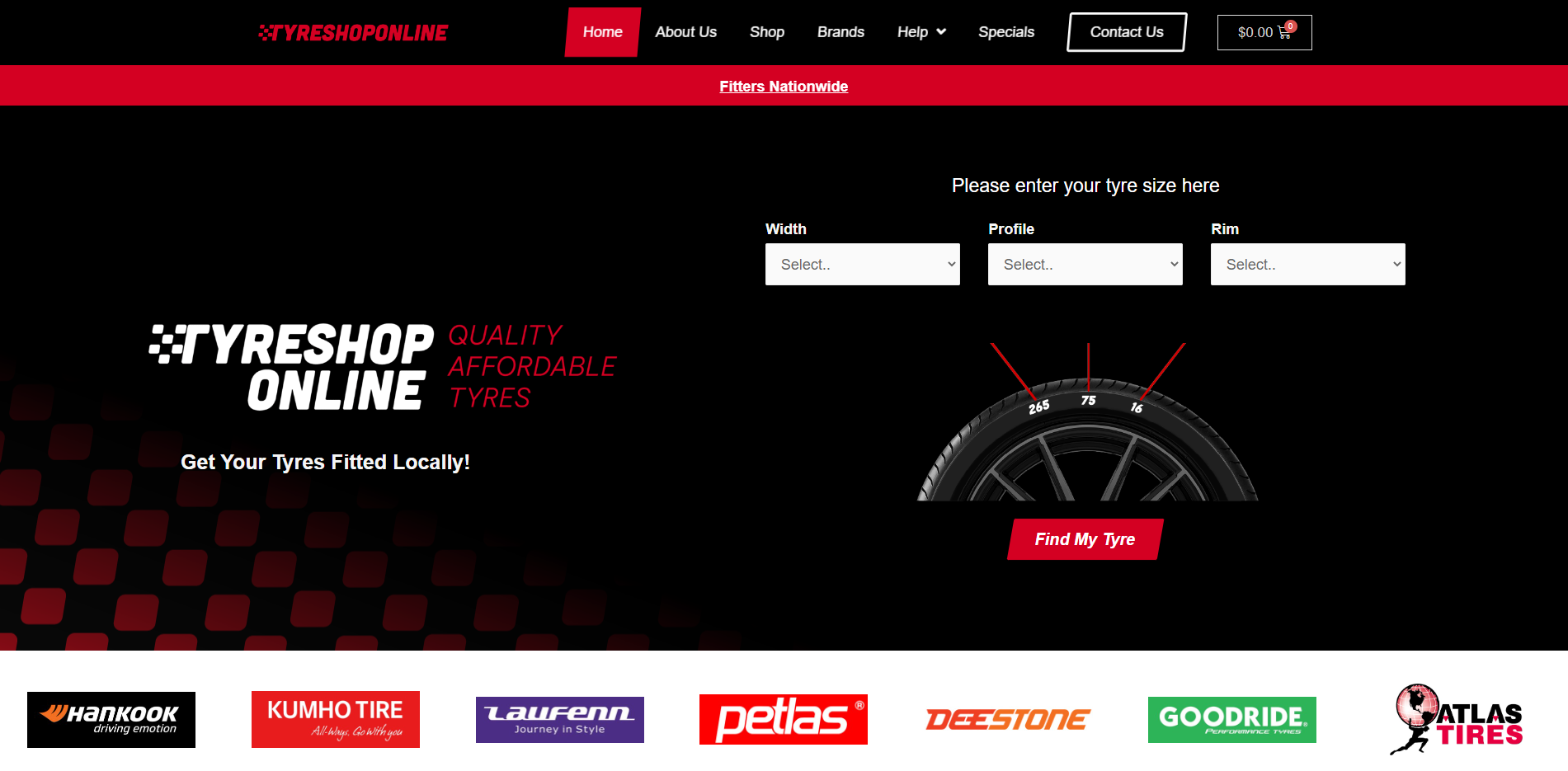 New Tyre Shop Online website
