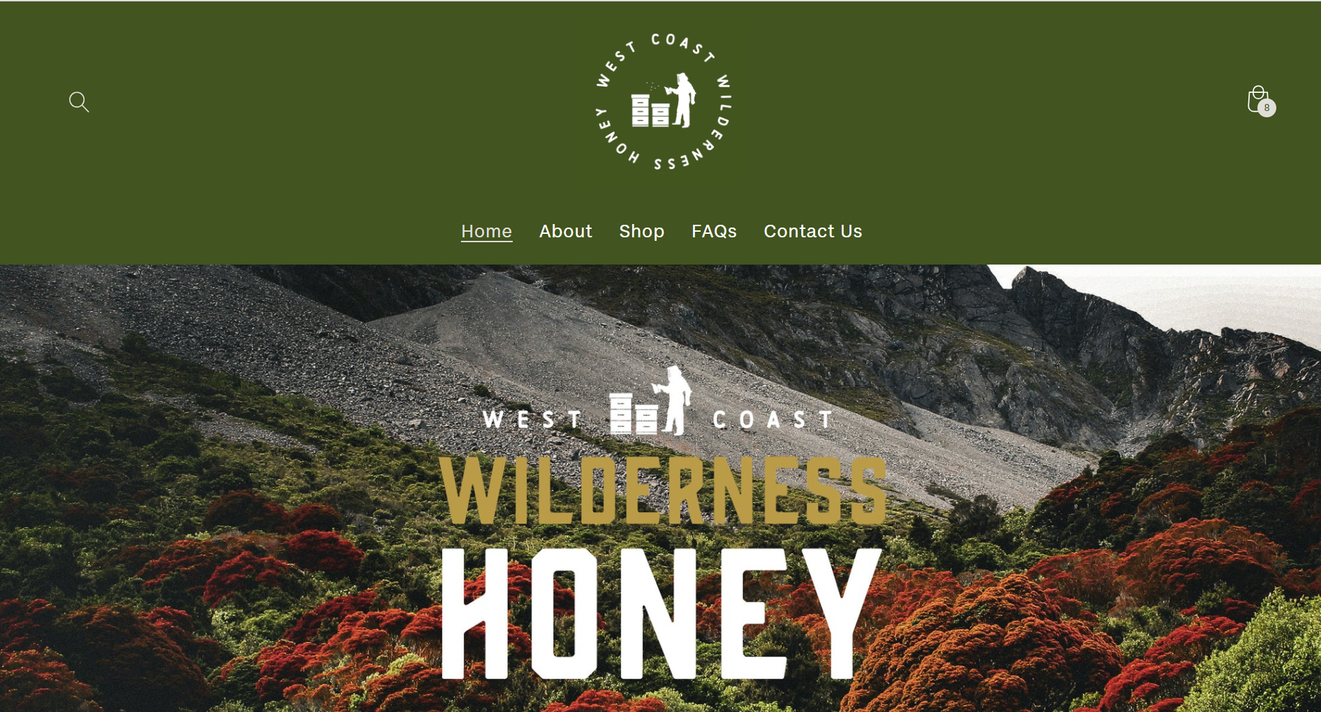 West Coast Wilderness Honey Homepage. Website designed and developed by digital refinery