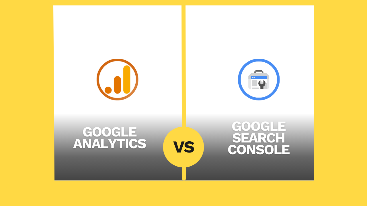 difference between Google Analytics vs Google Search Console icons